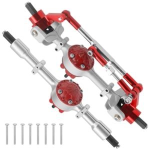 Vgoohobby Silver Metal Front Rear Portal Axle Set Upgrade Parts for WPL C14 C24 C34 C44 B14 B24 1/16 RC Car WPL RC Parts