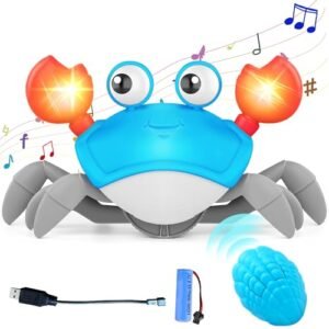 Dewhuh RC Willey Acceptance Now Remote Control Crawling Crab Toy for Kids 2 4 Years Old with LED Lights and Music