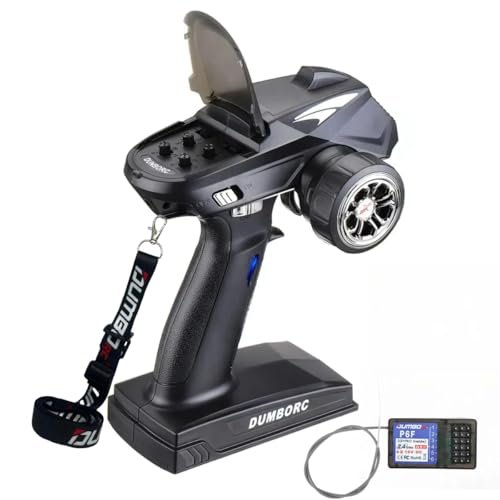 DUMBORC X4 4 Channel RC Car Radio Transmitter and Receiver X6F with 500m Range for RC Cars Boats and Tanks