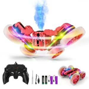 Terucle 360Rotating 4WD RC Stunt Car with Drift Tires for RC Car and Cool Lights for Kids Age 4 to 13