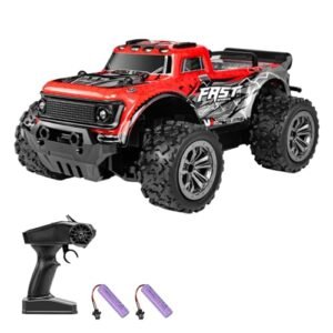 GoolRC Grave Digger 30th Anniversary RC Truck 1 20 Scale 2 4GHz All Terrain Off Road Monster Truck with LED Light 2 Battery Electric Vehicle for Boys and Adults Red