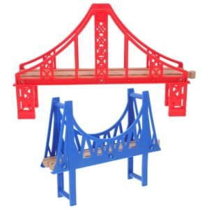 HOOTNEE 2pcs Clean RC Toy Train Bridge Railway Track Accessories for DIY Play Flexible Assembly Safe Design Easy to Clean