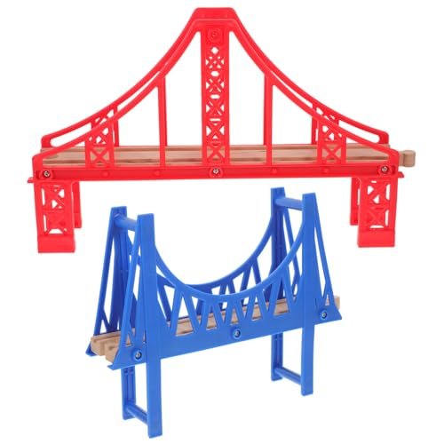 HOOTNEE 2pcs Clean RC Toy Train Bridge Railway Track Accessories for DIY Play Flexible Assembly Safe Design Easy to Clean