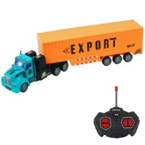 CALEST RC Semi Truck Body with Trailer 14 Inch 1 48 Scale Remote Control Toy Truck Includes 2 Rechargeable Batteries Ideal Gift for Boys Ages 3 to 8 Years