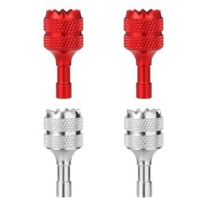 4pcs Aluminum Drone Controller Sticks Compatible with Mini RC Train DJI Mini 3 Pro DJI RC Smart Controller Accessories Silver Red