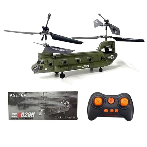 FANXMF Boeing CH 47 Chinook RC Helicopter 3CH Dual Propellers Remote Control Military Transport Drone with Fixed Height Simulation and Stability Flight