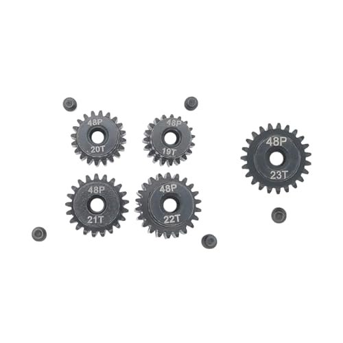 ADORLY 48P 19T to 23T Pinion Gear Set with Screw Driver 3.175mm Shaft Nitro RC Aftermarket Parts for Traxxas Models