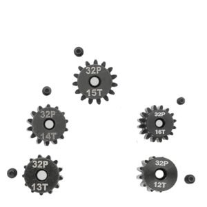 ADORLY 32P Steel Pinion Gear Set 1/8 inch Hole 12T 13T 14T 15T 16T with Hex Key Nitro RC Boat Parts for Traxxas Slash 2WD Hoss Rustler 4X4 VXL Slash 4X4 Bandit Nitro Stampede E Revo Maxx Upgrades