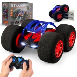 Pinkking Stunt Remote Control Car with GRP RC Car Tires Oversized Sponge Wheels 2.4GHz Electric Race Toy for Kids Boys Girls