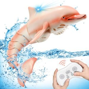 Fromeasy 2.4G RC Dolphin Boat Toy Remote Control Swimming Pool Water Toy for Kids Ages 8 12