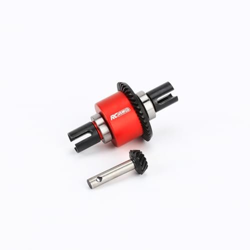 RCAWD Full Metal Gear Upgrade Front Transmission Module Set 40T 14T for 1 10 LOSI Baja Rey RC Truck Parts Red