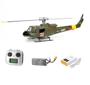 FlyWingRC Lama V4 RC Helicopter RTF with 20+Min Flight Time High Performance Servo and Brushless Motor Green