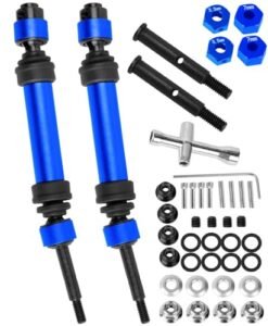 RCMYou 1/10 Scale RC Axles Rear Drive Shaft CVD Front Axles Upgrades for Slash 2WD Slash VXL 2WD Stainless Steel Driveshaft with Hex Navy Blue