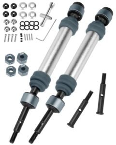 Bolink RC 1/10 Slash 2WD VXL Hard Steel Front Rear CVD Drive Shafts Upgrade Parts 2pcs Silver Titanium