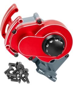 RCHuiWow Red Alloy RC Transmission Box Gearbox Upgrade Part for 1/10 Slash Rustler Stampede Bandit 2WD VXL Models Perfect Match with RC Body Shells 1/10