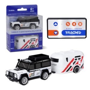 Mini Scale RC Trucks 1/64 Alloy Off Road Remote Control Car with Strip Lights 2 4Ghz USB Rechargeable by XYZ Brand