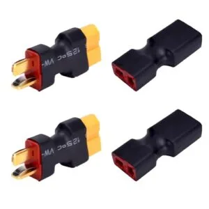 LINSYRC 2 Pairs XT60 to T Plug Connector Adapter for RC Plane Lipo Battery ESC and Charger