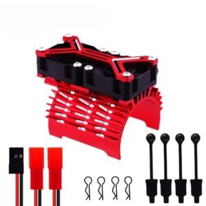 Mesimsple 4274 4068 Motor Fan Body Clips for Arrma 1/7 1/8 RC Cars Red Felony Infraction Limitless Kraton Outcast Notorious 6S Motor Heatsink 40mm 42mm Cooling Fan Upgrades Parts
