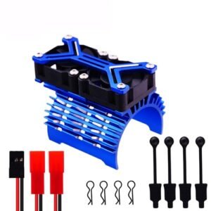 Mesimsple 4274 4068 Motor Fan Body Clips RC for Arrma 1/7 1/8 Felony Infraction Limitless Kraton Outcast Notorious 6S Motor Heatsink 40mm 42mm Cooling Fan Upgrades Parts Blue