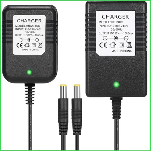 Kidzone 6V 12V RC On Car Battery Charger for Bumper Cars and Ride On Toys