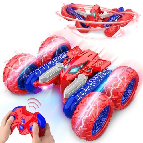 GTA 5 RC Car Double Sided Stunt Remote Control Toy for Kids Ages 5 10 Rechargeable 360 Flip 4WD Rugged Outdoor Play