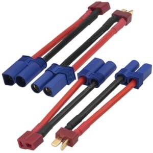Vgoohobby EC5 to T Plugs Adapter with 12AWG Silicone Wire for Lego RC Trophy Truck Battery Charger ESC