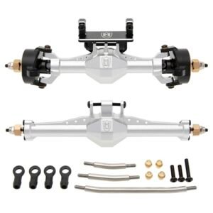 MEUS RACING Isokenetic TRX4M Axles +5mm Max 52° Steering for Traxxas TRX4M Defender/Bronco/K10/F150 1/18 RC Crawler (Silver)