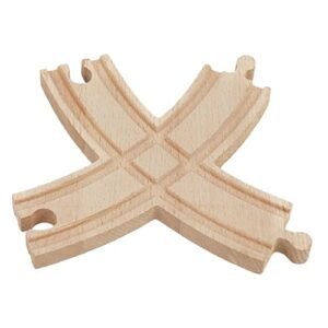 EHJRE Portable RC Ramp Plans Wooden Train Track Assemble Blocks Switch Track 14.5cmx14cmx1.2cm