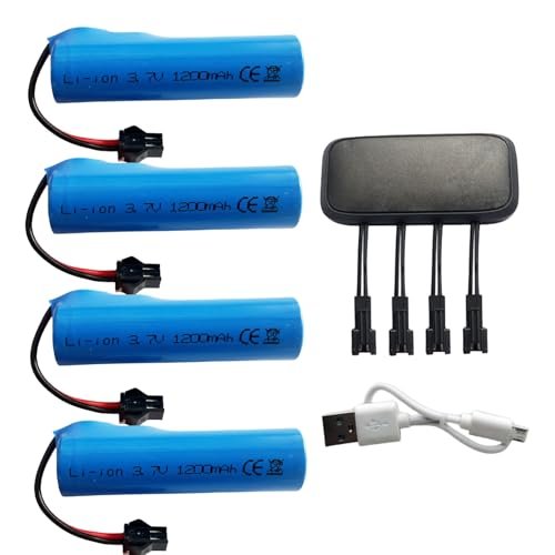 VBILUM 3.7V 1200mAh Li ion Battery and USB Charger Compatible with Radial Rocket RC Plane and Other RC Toys
