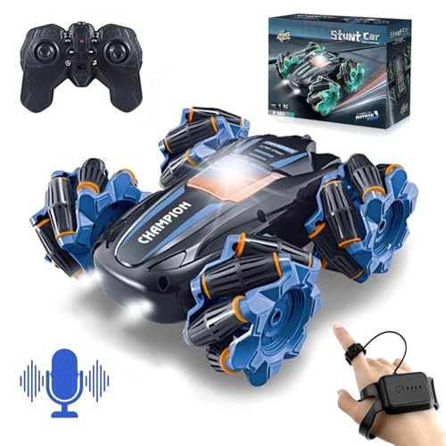 Gesture Sensing RC Stunt Car Remote Control Toy with Lights and Music for Kids Ages 7 8 9 10 11