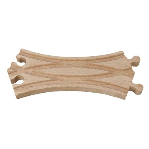 Aosekaa Wooden Train Track Assemble Blocks Vehicles Toy Accessories Switch Track for RC Garden Train 17.8cmx7.3cmx1.2cm