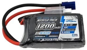 NHX RC Muscle Pack 2S 7.4V 1200mAh 50C Losi Mini T/B & JRX2 Lipo Battery w/ EC2 Connector