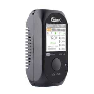 ToolkitRC M4 Pocket Mini Smart Charger 80W 5A XT30 XT60 USB C Input Output for 1 4S LiPo Battery