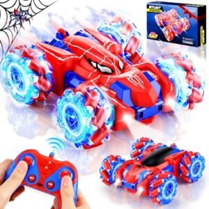 New Bright RC Sport Radio Control Car Spider Monster Truck with 360 Flips 4WD Off Road and Bright Lights Rechargeable Toy for Kids