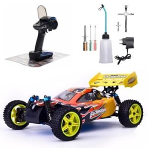 BINGXMF 1 10 Nitro RC Car for Adults with Flooded RC Nitro Engine 75CC Oil Powered Two Speed 4WD Off Road Buggy 90KM H Fast Petrol Engine Racing Vehicle