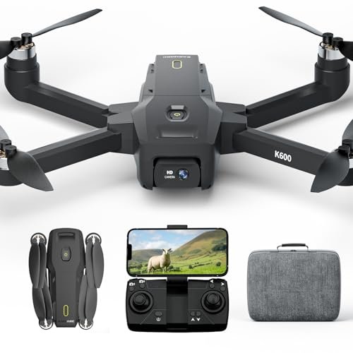 Verti Professional RC Auto Condizioni Generali K600 Drone with Dual 1080P Cameras Brushless Motors and APP VR FPV for Adults