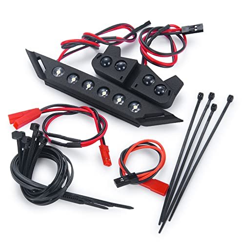 WEFEINO Nylon RC Front and Rear LED Light Kits for Unassembled RC Car Kits Traxxas Slash XL5 4X4 2WD