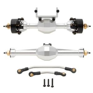 MEUS RACING FCX24 Axles Kit Isokinetic 3 Section CVD Max Steering Angle 52 Degrees for FMS K10 RC Truck Upgrades Silver