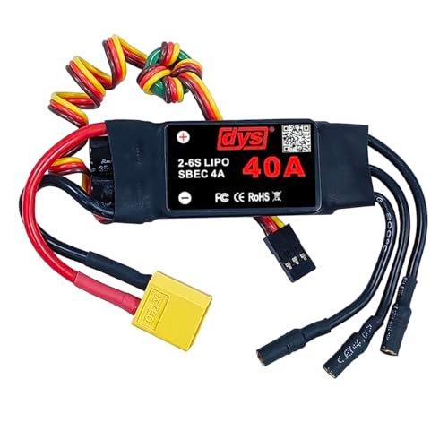 DYS 40A ESC Brushless Electric Speed Controller for Goldwing RC Aircraft with 5V 6A BEC and XT Bullet Plugs