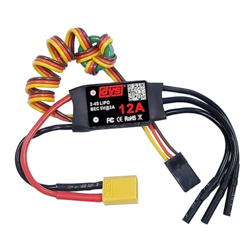 DYS 12A Brushless ESC Electric Speed Controller for RC Helicopter Top Speed with 5V 6A BEC and XT Bullet Plugs