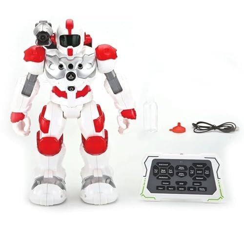 Carle Fighting Fire RC Intelligent Programmable Robot Toy for Kids Rechargeable Remote Control Interactive Music Robot with Gesture Sensing