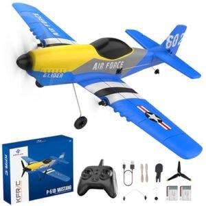 Toileum RC Plane P 51D 3 Channel RC Airplane with 2 Batteries RC Airplane Batteries Explained for Beginners Adults and Kids