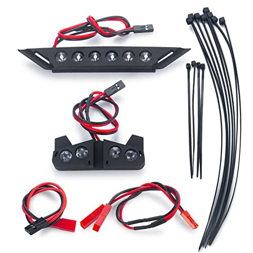 Schumacher RC Truck 1/10 Scale LED Light Kit Front Rear Bumper Lights for TRX Slash 2wd VXL XL5 4x4 Upgrade