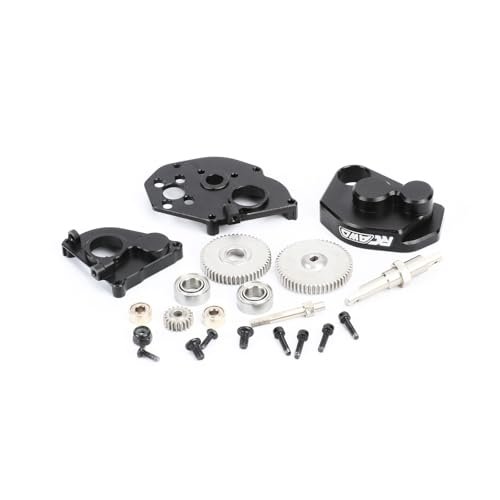 RCAWD Motorless Full Metal Mid Reducer Gearbox for Axial SCX24 AXI90081 AXI00001 AXI00002 AXI00005 AXI00006 Black Codes for Ro Ghoul RC
