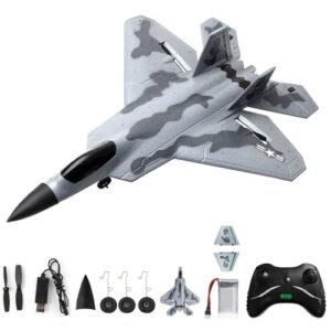 Hylukon F22 RC Plane Plans 2 Channel 2.4GHz Remote Control Airplane EPP Glider Toy for Adults Kids Beginners