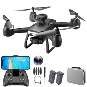Hylukon 6K Foldable Drone with Camera for Adults Obstacle Avoidance Optical Flow Positioning Gesture Photography
