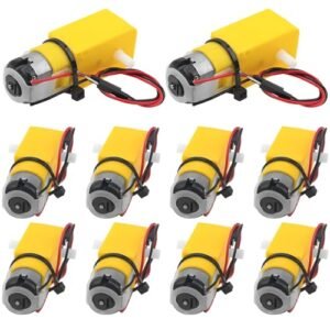 Vgoohobby 10Pcs TT DC Gearbox Motor Dual Shaft 3 8V 200RPM for Arduino RC Car 3D Print Projects