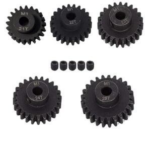 ADORLY Metal Steel M1 Pinion Gear Sets 21T 22T 23T 24T 25T 5mm Shaft Motor Gears with Hex Key for RC Willey Living Room Sets