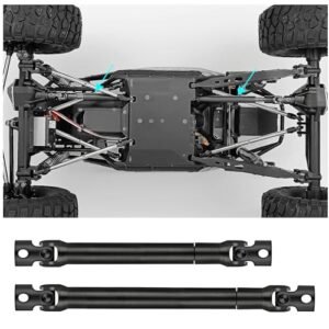 WEFEINO CVD Drive Shaft Upgrade Kit for 1 10 Scale RC Muscle Car Bodies Axial RBX10 Ryft 4WD AXI03005 Rock Bouncer Hardened Steel Front Rear Driveshafts 2Pcs