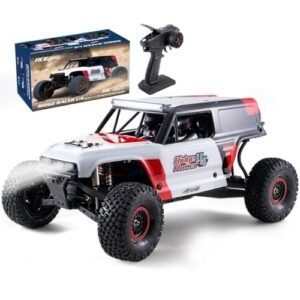 EAZYRC ROCHOBBY 1/7 Ridge Racer U4 Brushless RC Cars, 4400 Bronco Body Licensed by Ford, RC Crawler 4X4 Truck, 49 MPH Off-Road Waterproof Vehicle, 2.4GHz 5CH Remote, LED Lights (No Battery, Red)